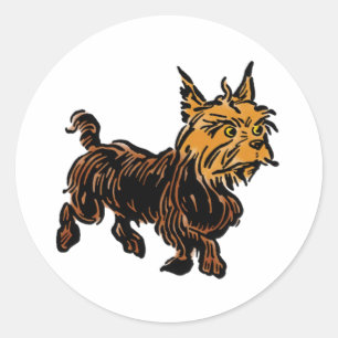  Tovenaar van Oz, Toto the Cute Puppy Dog Ronde Sticker