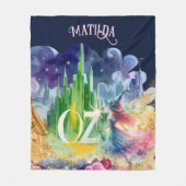 Tovenaar van Oz Verjaardag Goede Heks Aangepaste D Fleece Deken (Voorkant)