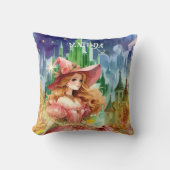 Tovenaar van Oz Verjaardag Goede Heks Aangepaste D Kussen (Voorkant)