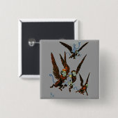 Tovenaar van Oz Vierkante Button 5,1 Cm (Voorkant /achterkant)