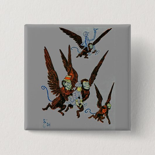 Tovenaar van Oz Vierkante Button 5,1 Cm (Voorkant)