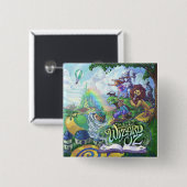 Tovenaar van Oz Vierkante Button 5,1 Cm (Voorkant /achterkant)