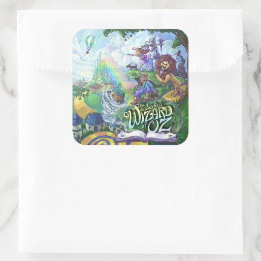 Tovenaar van Oz Vierkante Sticker (Tas)
