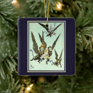 Tovenaar van Oz, vliegende apen met Dorothy Keramisch Ornament