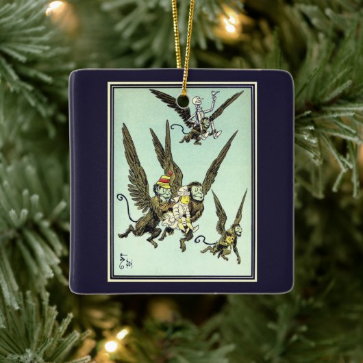  Tovenaar van Oz, vliegende apen met Dorothy Keramisch Ornament (Boom)