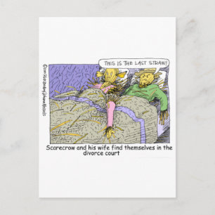 Tovenaar van Oz Vogelschrik Grappige Cartoon Mokke Briefkaart