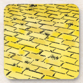 tovenaar van Oz Yellow Brick Road van Denslow Bier Onderzetter (Voorkant)