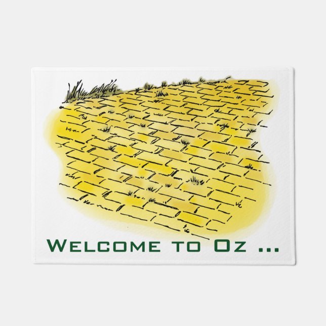  tovenaar van Oz Yellow Brick Road van Denslow Deurmat (Voorkant)