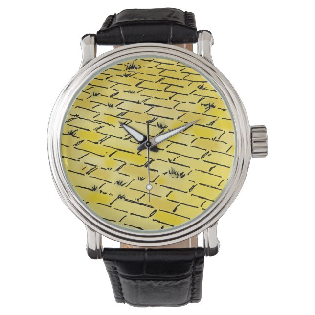  tovenaar van Oz Yellow Brick Road van Denslow Horloge (Voorkant)
