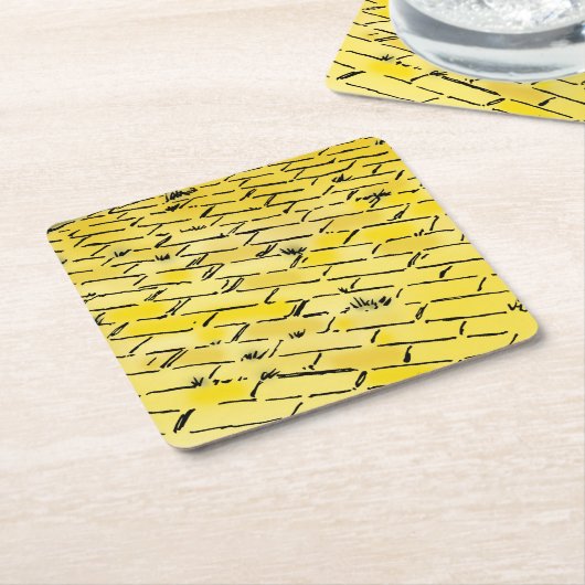  tovenaar van Oz Yellow Brick Road van Denslow Kartonnen Onderzetters (Schuin)