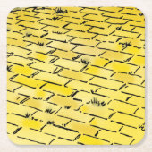  tovenaar van Oz Yellow Brick Road van Denslow Kartonnen Onderzetters (Voorkant)