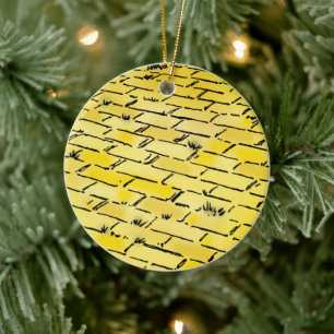  tovenaar van Oz Yellow Brick Road van Denslow Keramisch Ornament