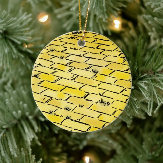 tovenaar van Oz Yellow Brick Road van Denslow Keramisch Ornament (Boom)