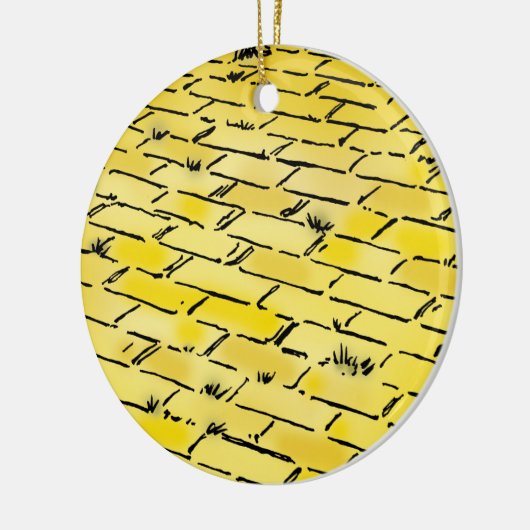  tovenaar van Oz Yellow Brick Road van Denslow Keramisch Ornament (Links)
