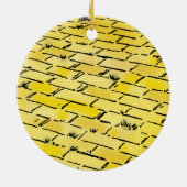  tovenaar van Oz Yellow Brick Road van Denslow Keramisch Ornament (Achterkant)