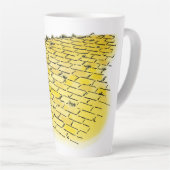 tovenaar van Oz Yellow Brick Road van Denslow Latte Mok (Rechterhoek)