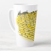 tovenaar van Oz Yellow Brick Road van Denslow Latte Mok (Linkerhoek)