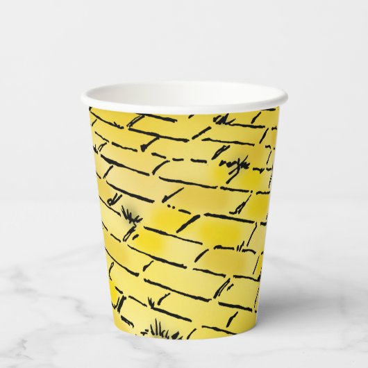  tovenaar van Oz Yellow Brick Road van Denslow Papieren Bekers (Achterkant)