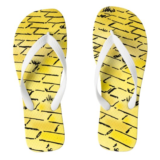 tovenaar van Oz Yellow Brick Road van Denslow Teenslippers (Voetbed)