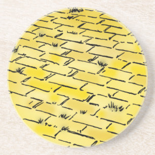  tovenaar van Oz Yellow Brick Road van Denslow Zandsteen Onderzetter