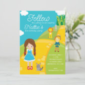 Tovenaar van Oz Yellow Brick Road Verjaardag Kaart (Staand voorkant)