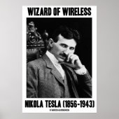 Tovenaar van Wireless Nikola Tesla (1856-1943) Poster (Voorkant)