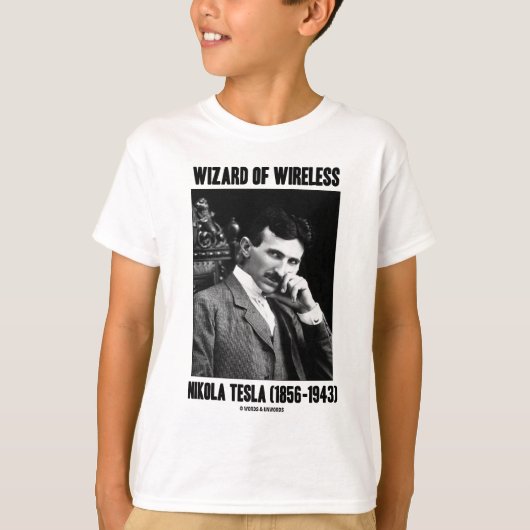 Tovenaar van Wireless Nikola Tesla T-shirt (Voorkant)