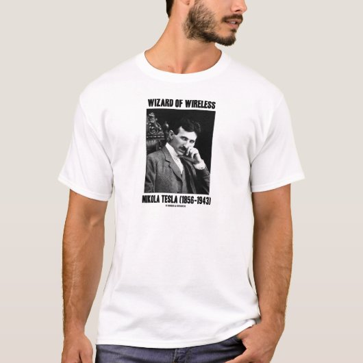 Tovenaar van Wireless Nikola Tesla T-shirt (Voorkant)