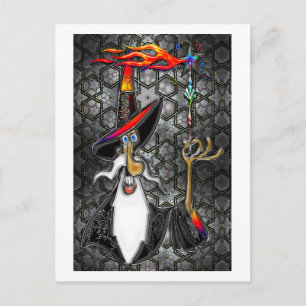 Tovenaar voor mysterie briefkaart