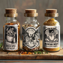 Tovenaar Witch Potion Fles Halloween Spice Labels