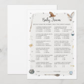 Tovenaars babyshower baby trivia spel kaart (Voorkant / Achterkant)