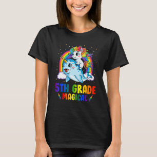 Tovenaars Eenhoorn Die Op Een Narwal Rijdt Terug N T-shirt