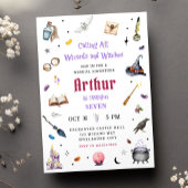 Tovenaars en Heksen Waterverf Magie Verjaardag Kaart