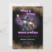 Tovenaars en Heksen Zonen Dochters Verjaardag Magi Kaart (Voorkant)