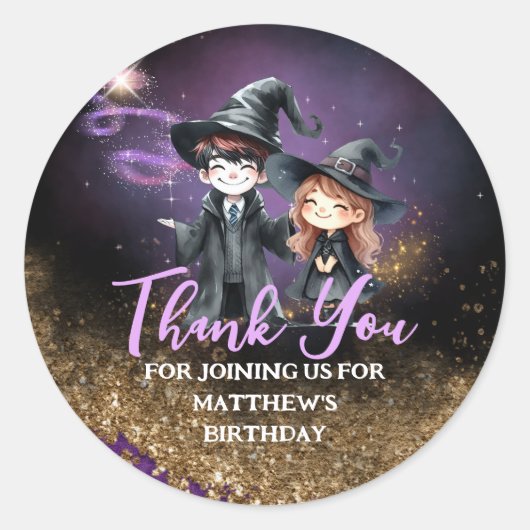 Tovenaars- en Heksenfavorieten Goody Bags Geschenk Ronde Sticker (Voorkant)