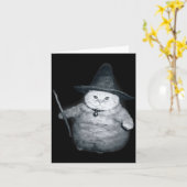 Tovenaars Kitten Meme Chonk Heks Kat Meme Dekhengs Kaart (Gele Bloem)