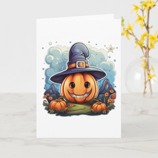 Tovenaars pompoen  kaart (Gele Bloem)