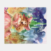 Tovenaars van Oz Verjaardagsfeest Goede Heks Aange Fleece Deken (Voorkant (Horizontaal))