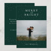 Tovenaars Winter Smaragd Foto Kerstkaart (Voorkant / Achterkant)