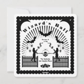 Tovenaarsbal Halloween Party uitnodiging (Achterkant)