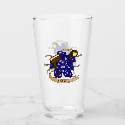 Tovenaarsdobbelsteenontwerp Glas (Voorkant)