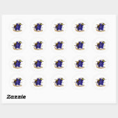 Tovenaarsdobbelsteenontwerp Ronde Sticker (Vel)