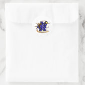 Tovenaarsdobbelsteenontwerp Ronde Sticker (Tas)