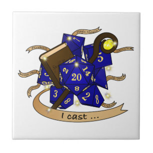 Tovenaarsdobbelsteenontwerp Tegeltje