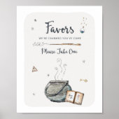 Tovenaarsfeestje Favor Teken Poster (Voorkant)