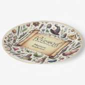 Tovenaarsfeestje Heksenfeest Toverfeest Toverstave Papieren Bordje (Gekanteld)