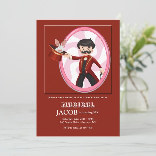 Tovenaarsfeestje Kaart (Staand voorkant)