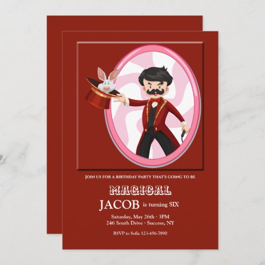 Tovenaarsfeestje Kaart (Voorkant / Achterkant)