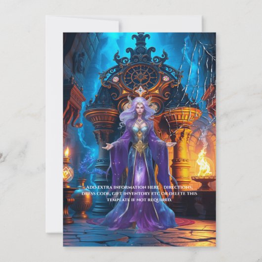 Tovenaarsfeestje verjaardagsfeest Halloween heks Kaart (Achterkant)