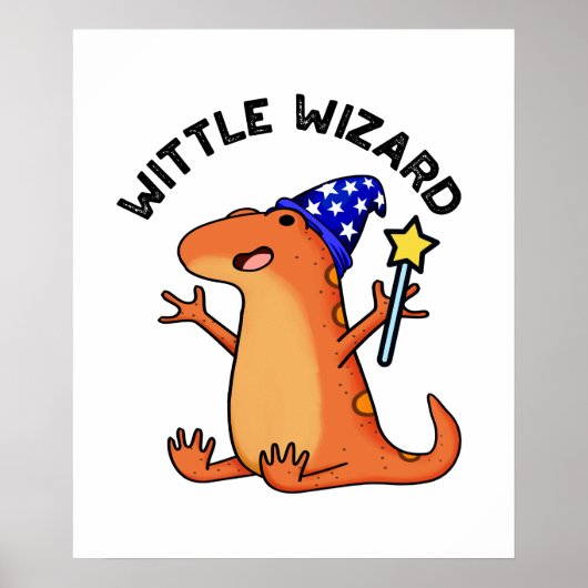 Tovenaarsgrapjes met een leuke hagedis poster (Voorkant)